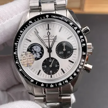Omega Speedmaster Snoopy 310.32.42.50.02.001 Replica - Silbernes Zifferblatt Tachymeter-Luenette