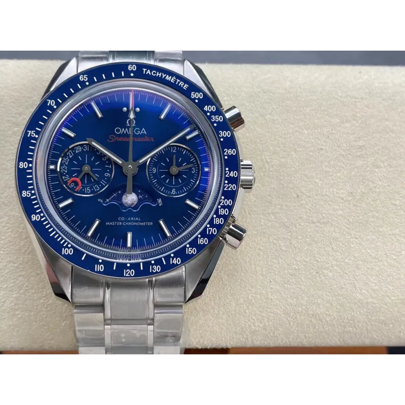 Omega Speedmaster Moonwatch 304.30.44.52.03.001 Replica - Blaues Zifferblatt Edelstahl