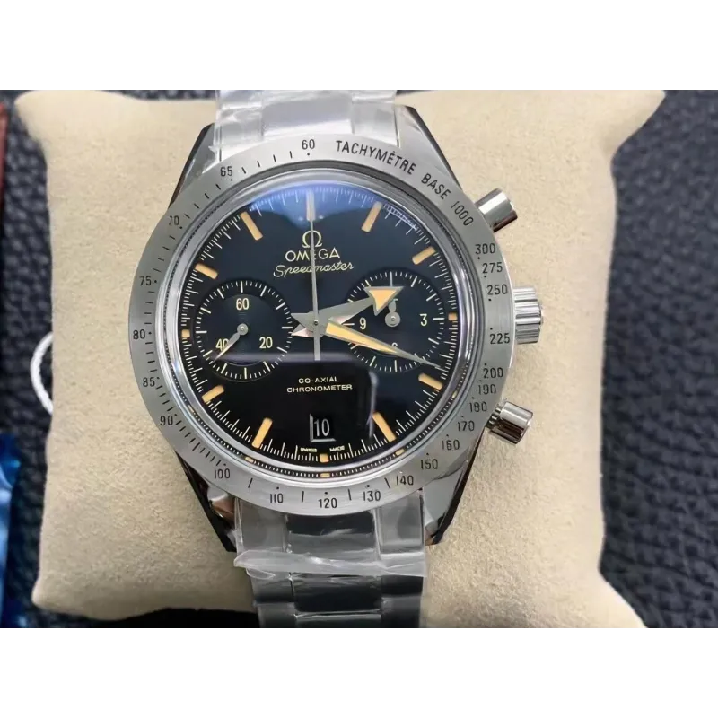 Omega Speedmaster '57 Chronometer 331.10.42.51.01.002 Replica - Schwarzes Zifferblatt Edelstahl