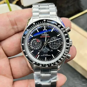 Omega Speedmaster Moonphase 304.30.44.52.01.001 Replica - Schwarzes Zifferblatt Edelstahl