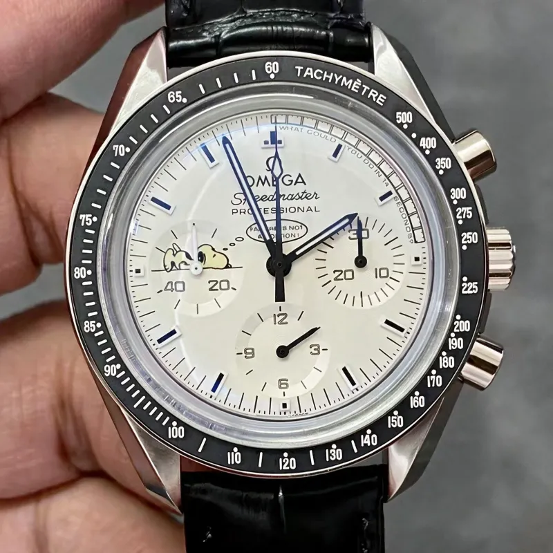 Omega Speedmaster Moonwatch Silver Snoopy 311.32.42.30.04.003 Replica - Weisses Zifferblatt