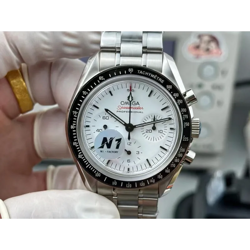 Omega Speedmaster 310.30.42.50.04.001 Replica - Weisses Zifferblatt Edelstahl