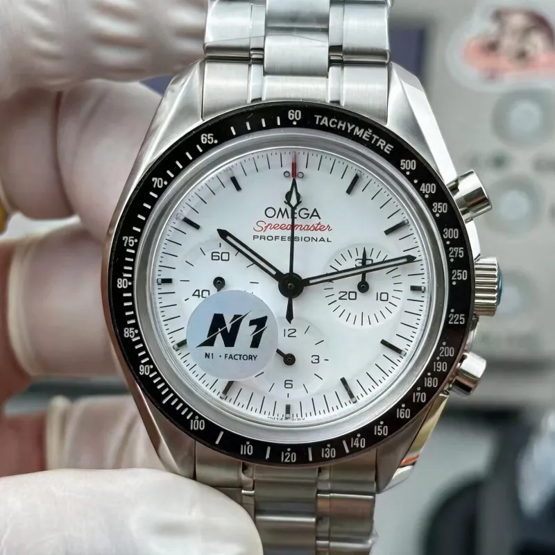 Omega Speedmaster 310.30.42.50.04.001 Replica - Weisses Zifferblatt Edelstahl