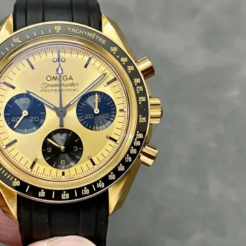 Omega Speedmaster 310.62.42.50.99.001 Replica - Goldenes Zifferblatt Tachymeter-Luenette