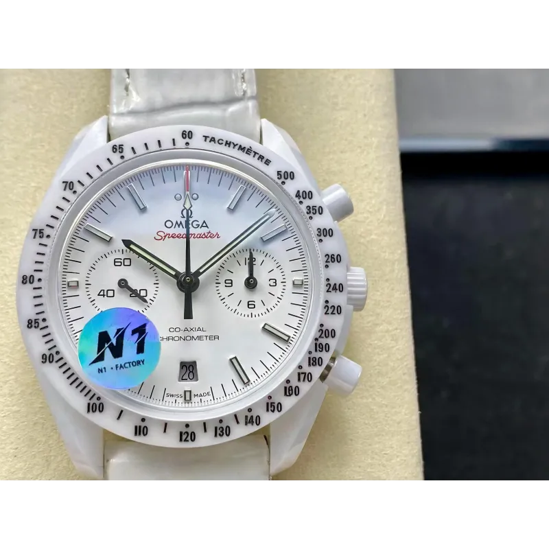 Omega Speedmaster 311.93.44.51.04.002 Replica - Weisses Zifferblatt Tachymeter-Luenette