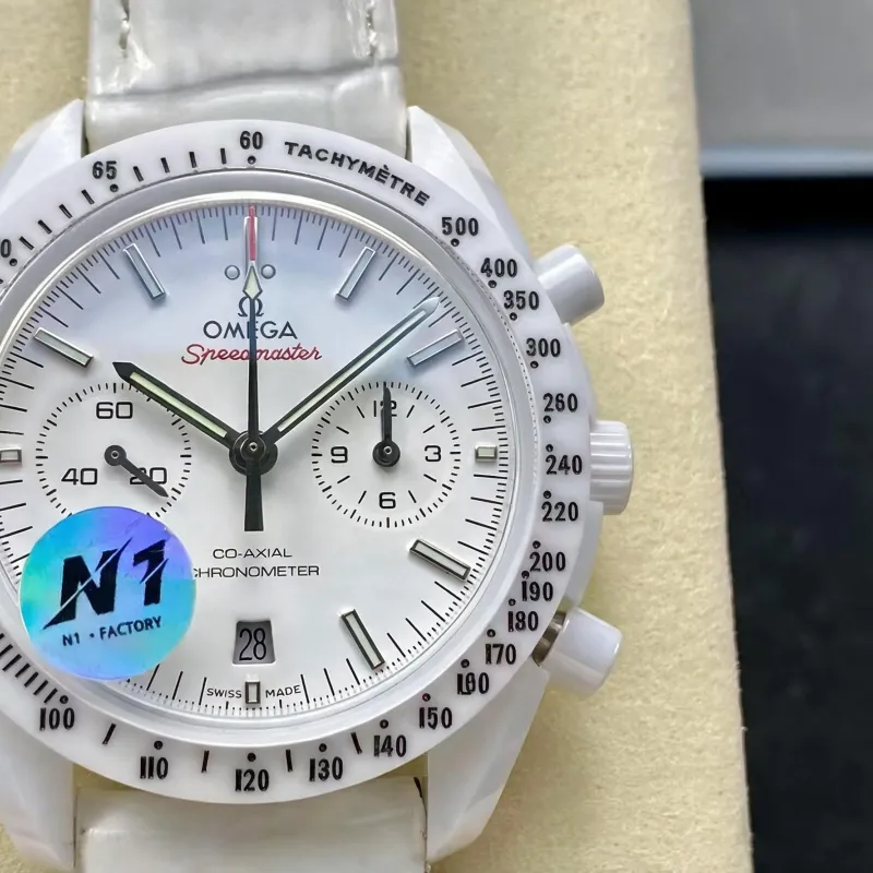 Omega Speedmaster 311.93.44.51.04.002 Replica - Weisses Zifferblatt Tachymeter-Luenette