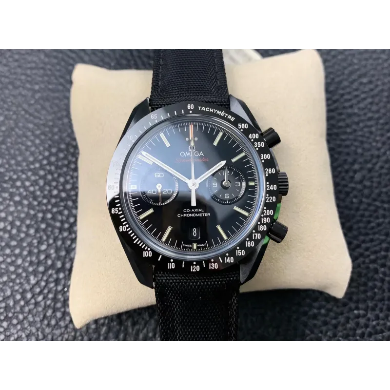 Omega Speedmaster Moonwatch Dark Side of the Moon Pitch Black 311.92.44.51.01.003 Replica - Schwarzes Zifferblatt