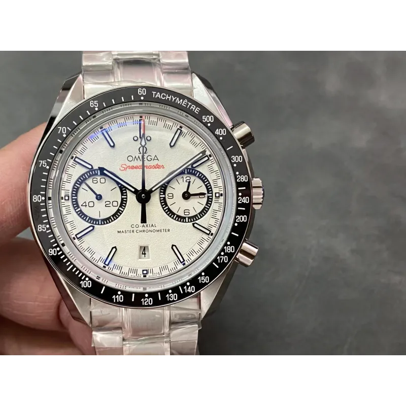 Omega Speedmaster Racing 310.30.42.50.02.001 Replica - Weisses Zifferblatt Edelstahl