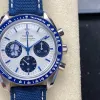 Omega Speedmaster Snoopy 310.32.42.50.02.001 Replica - Silbernes Zifferblatt Edelstahl