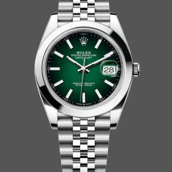 Rolex Datejust 126300 Wimbledon 126300 Replica - Gruenes Zifferblatt Jubilee-Armband
