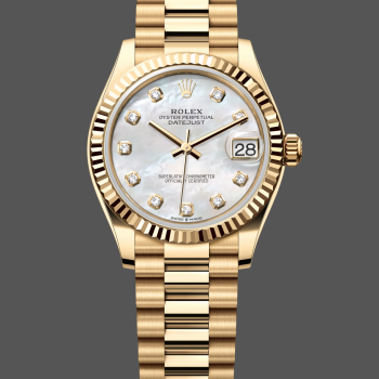 Rolex Datejust Damen 278278 Replica - Perlmutt-Zifferblatt Geriffelte Luenette