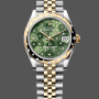 Rolex Datejust Damen 278343RBR Replica - Olivgruenes Zifferblatt Diamantluenette
