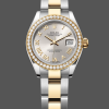 Rolex Datejust s Unisex 126283RBR Replica - Silbernes Zifferblatt Diamantluenette