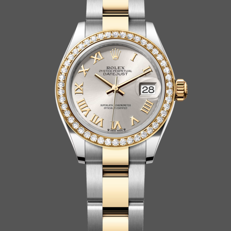 Rolex Datejust s Unisex 126283RBR Replica - Silbernes Zifferblatt Diamantluenette