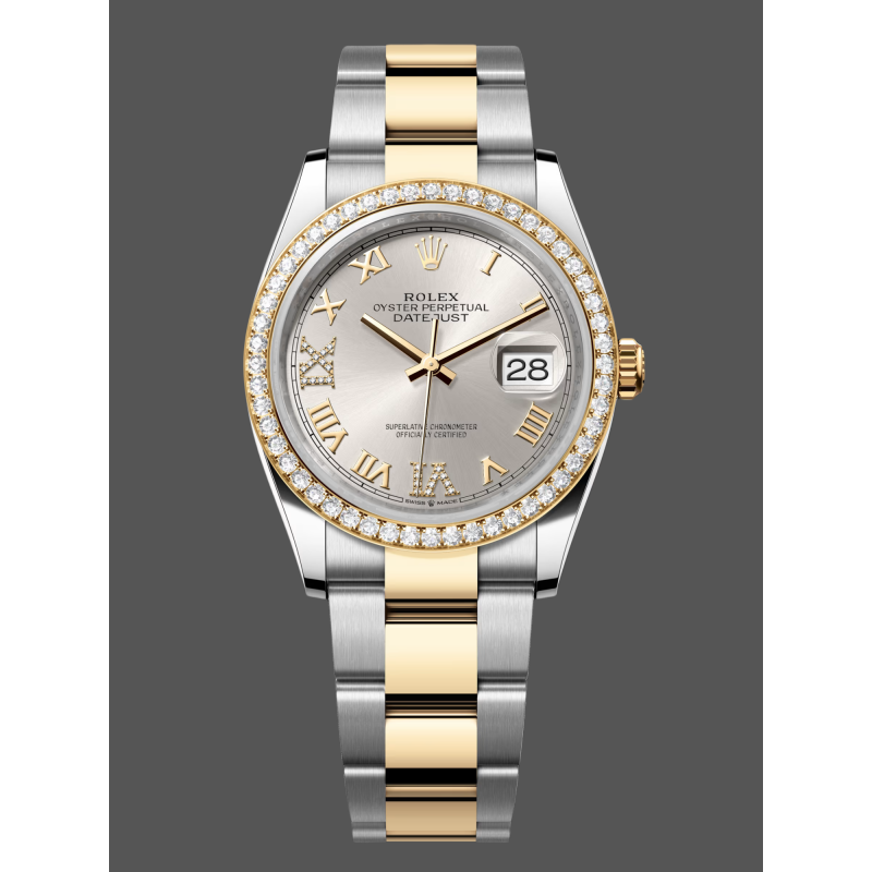 Rolex Datejust Damen 126283RBR Replica - Silbernes Zifferblatt Edelstahl