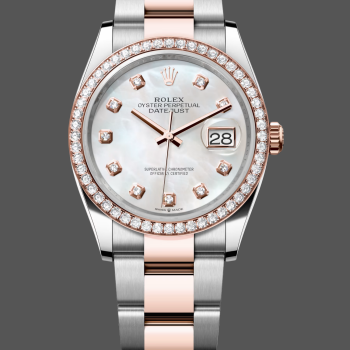 Rolex Datejust Damen 126281RBR Replica - Perlmutt-Zifferblatt Edelstahl