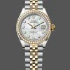 Rolex Datejust Damen 279383RBR Replica - Perlmutt-Zifferblatt Diamantluenette