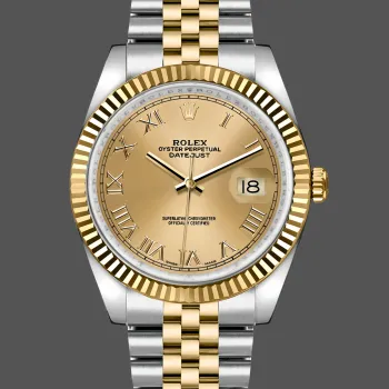 Rolex Datejust Unisex 116233 0147 Replica - Champagner Zifferblatt Geriffelte Luenette