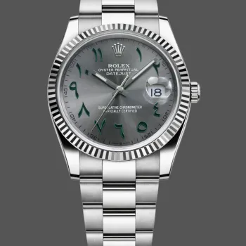 Rolex Datejust Unisex 126234 Replica - Graues Zifferblatt Geriffelte Luenette