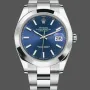 Rolex Datejust 126300 Replica - Blaues Zifferblatt Geriffelte Luenette