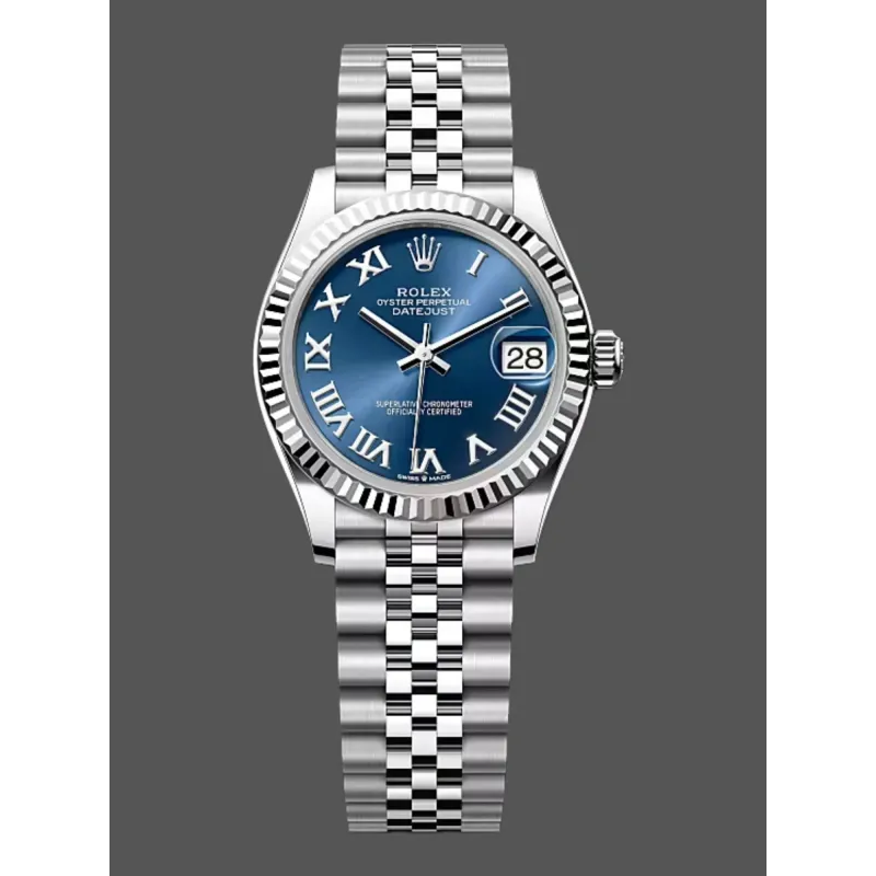 Rolex Datejust Unisex 278274 Replica - Blaues Zifferblatt Geriffelte Luenette