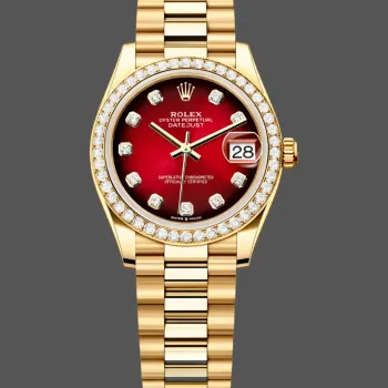 Rolex Datejust 31 Unisex 278288RBR Replica - Rotes Zifferblatt Diamantluenette