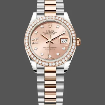 Rolex Lady-Datejust 28 Unisex 279381RBR Replica - Rosa Zifferblatt Diamantluenette