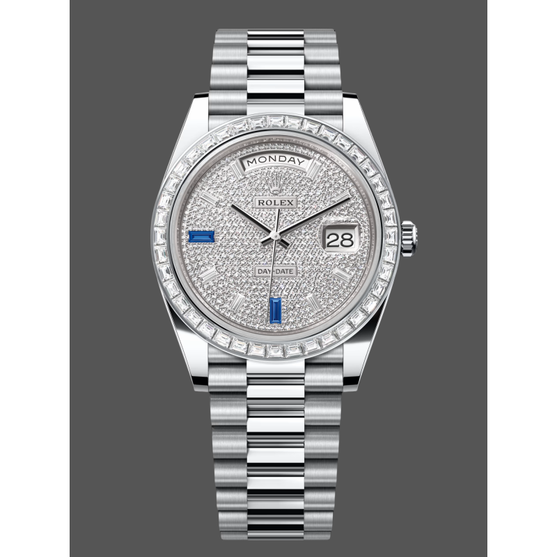 Rolex Day-Date 228396TBR Replica - Diamantpavé-Zifferblatt Edelstahl