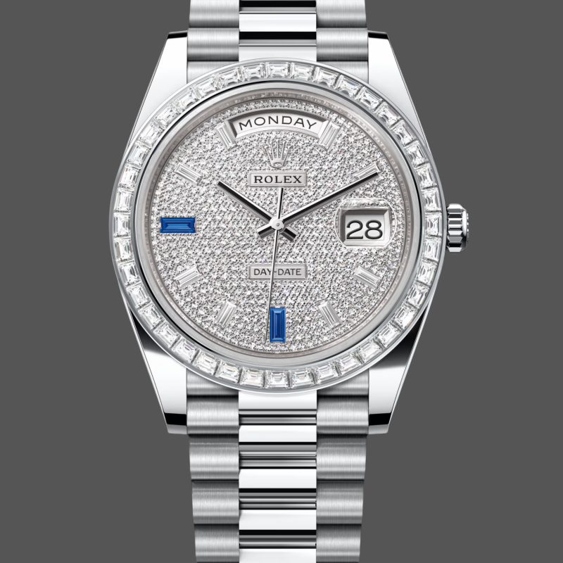 Rolex Day-Date 228396TBR Replica - Diamantpavé-Zifferblatt Edelstahl