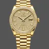 Rolex Day-Date 40 228398TBR Replica - Goldenes Zifferblatt Diamantluenette