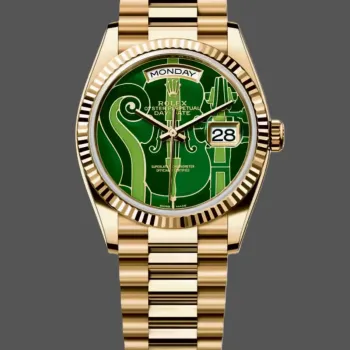 Rolex Day-Date 36 Vienna Philharmonic Unisex 128238-VIO Replica - Gruenes Zifferblatt