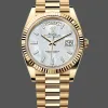 Rolex Day-Date 40 228238 Replica - Perlmutt-Zifferblatt Geriffelte Luenette