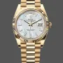 Rolex Day-Date 40 228238 Replica - Perlmutt-Zifferblatt Geriffelte Luenette