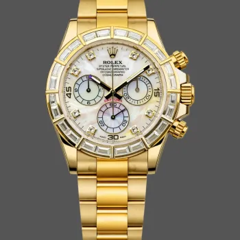 Rolex Daytona 116568BR Replica - Perlmutt-Zifferblatt Diamantluenette