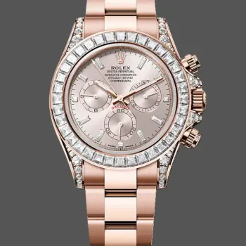 Rolex Cosmograph Daytona Unisex 126595TBR Replica - Rosa Zifferblatt Diamantluenette