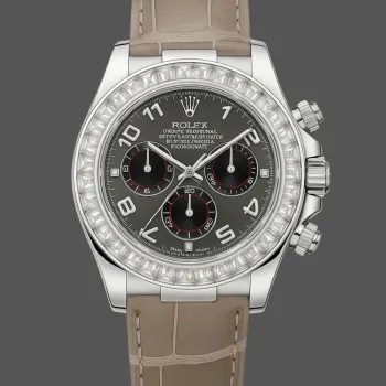 Rolex Daytona Diamond 116519 Replica - Rhodium-Zifferblatt Diamantluenette