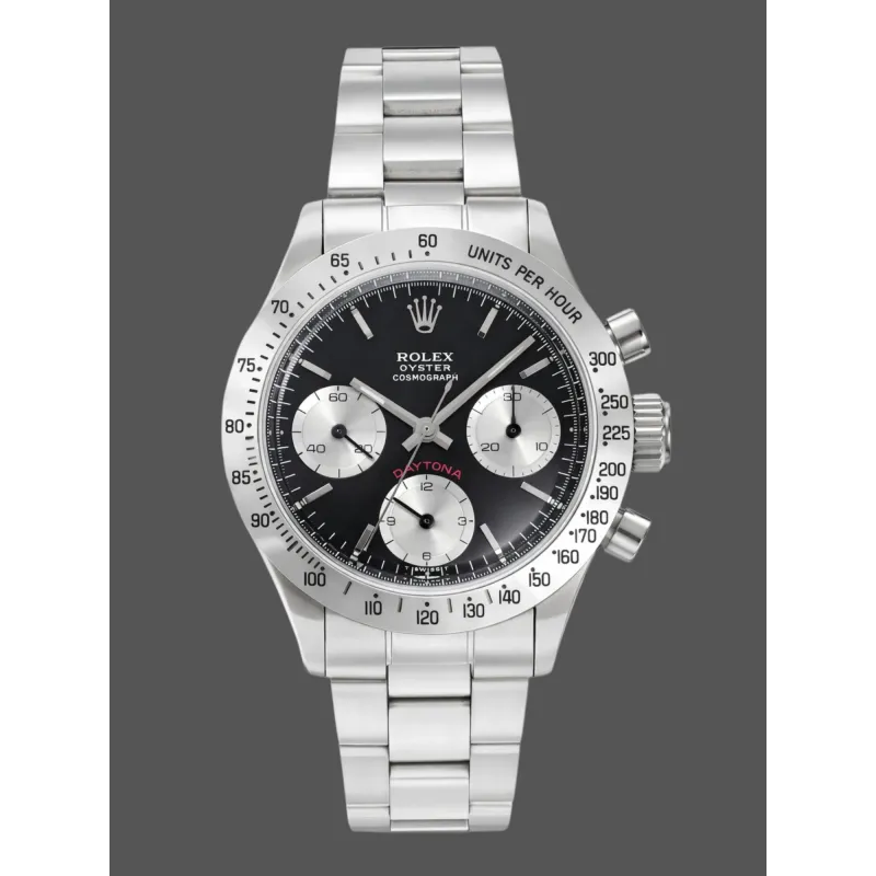 Rolex Daytona Paul Newman 6265 Replica - Schwarzes Zifferblatt Oyster-Armband