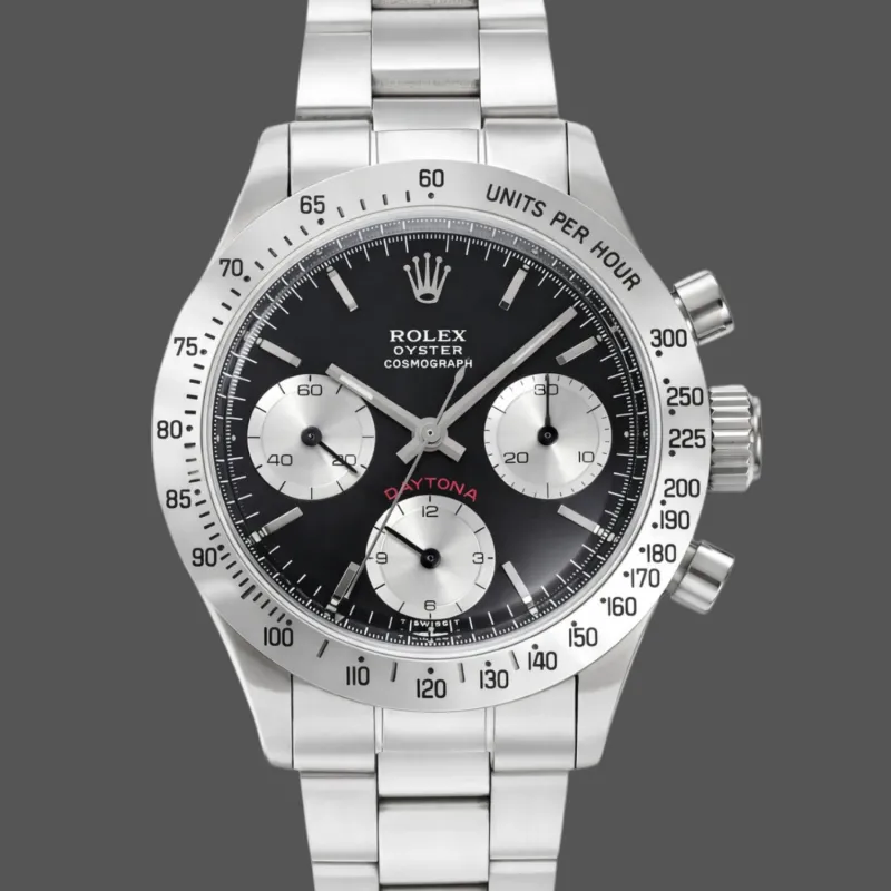 Rolex Daytona Paul Newman 6265 Replica - Schwarzes Zifferblatt Oyster-Armband