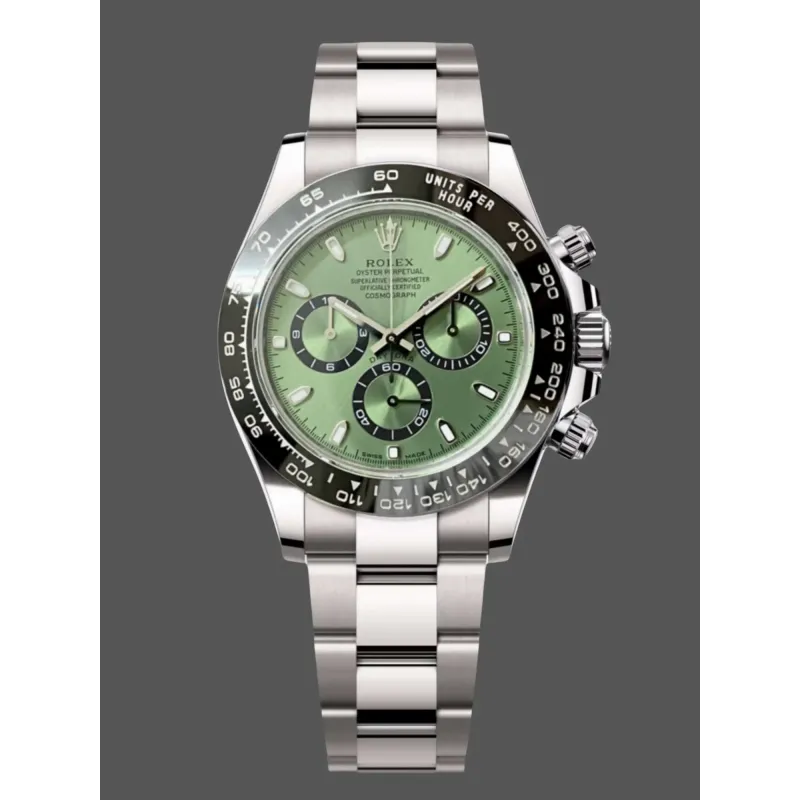 Rolex Daytona Platona 126506 Replica - Gruenes Zifferblatt Oyster-Armband