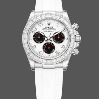 Rolex Cosmograph Daytona 116519 Replica - Weisses Zifferblatt Diamantluenette