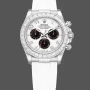 Rolex Cosmograph Daytona 116519 Replica - Weisses Zifferblatt Diamantluenette