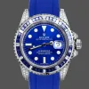 Rolex Submariner Hulk 116610 Replica - Blaues Zifferblatt Geriffelte Luenette