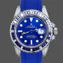Rolex Submariner Hulk 116610 Replica - Blaues Zifferblatt Geriffelte Luenette