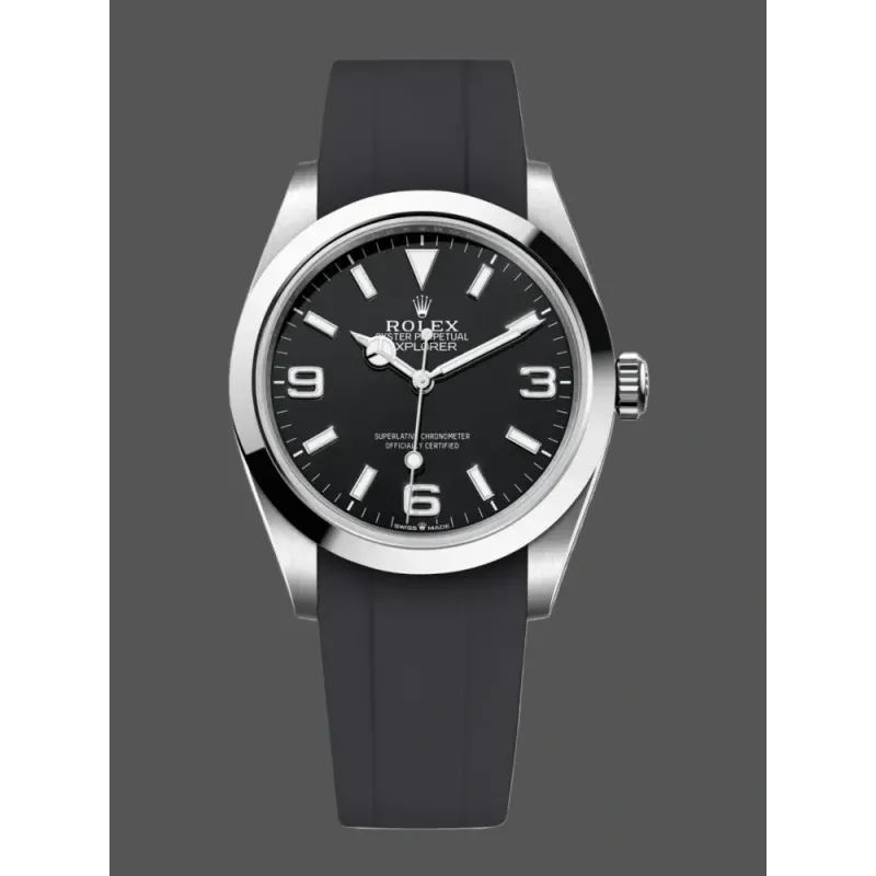 Rolex Explorer 224270 Replica - Schwarzes Zifferblatt Oyster-Armband