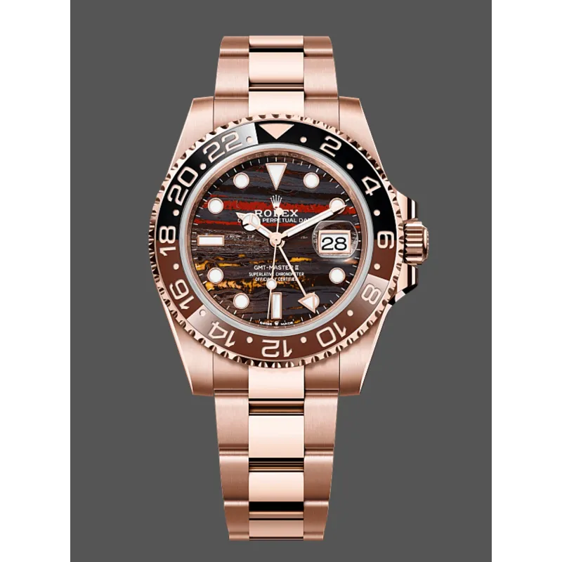 Rolex GMT-Master II Root Beer 126715CHNR Replica - Tiger Iron Oyster-Armband