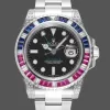 Rolex GMT-Master II Pepsi 126710BLRO Replica - Schwarzes Zifferblatt Diamantluenette