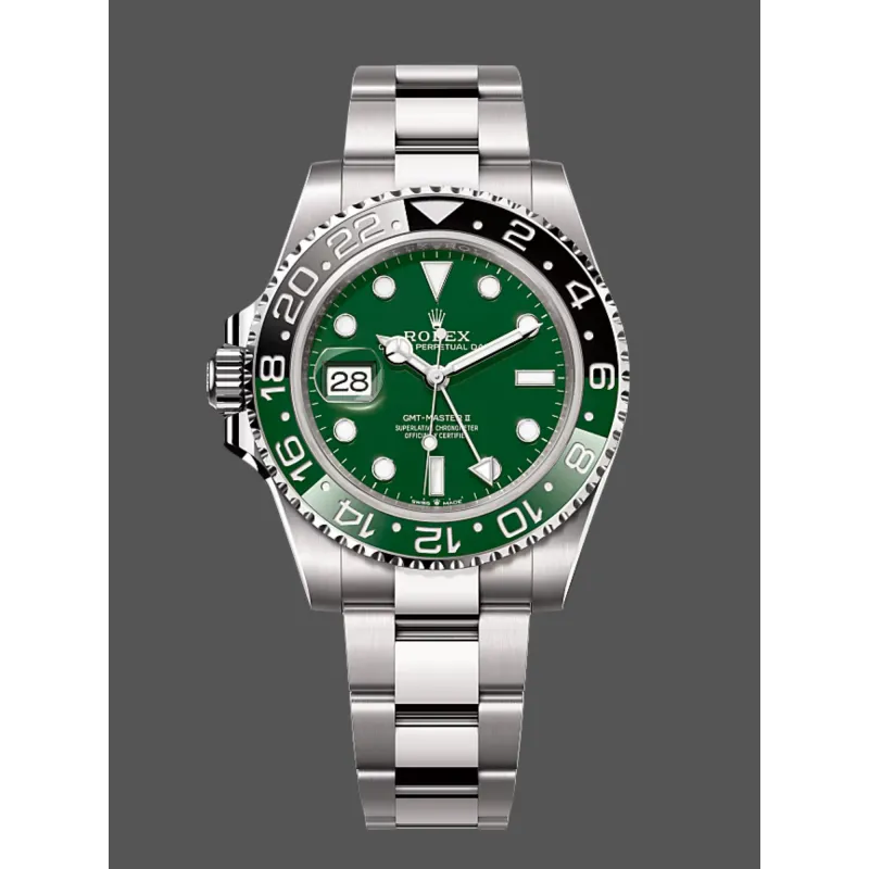Rolex GMT-Master II 126729VTNR Replica - Gruenes Zifferblatt Oyster-Armband