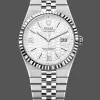 Rolex Land-Dweller 40 127334 Replica - Silbernes Zifferblatt Geriffelte Luenette