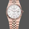 Rolex Land-Dweller Unisex 127235 Replica - Silbernes Zifferblatt Geriffelte Luenette