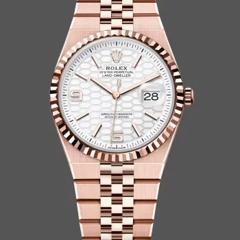 Rolex Land-Dweller Unisex 127235 Replica - Silbernes Zifferblatt Geriffelte Luenette